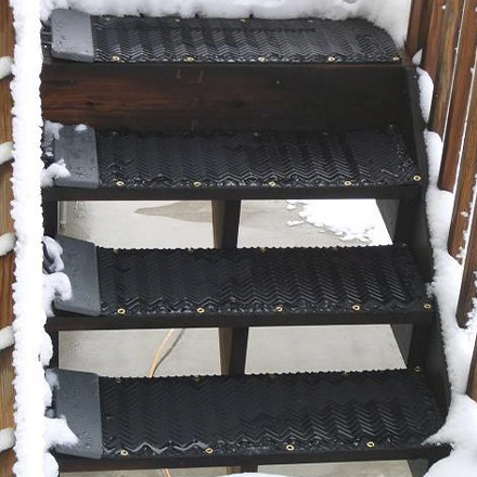 WarmTrax portable stair heating mats.
